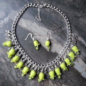 Handmade Polymer Clay Lilly Flower Necklace